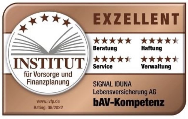 IVFP-Siegel: bAV-Kompetenz EXZELLENT – SIGNAL IDUNA Lebensversicherung AG